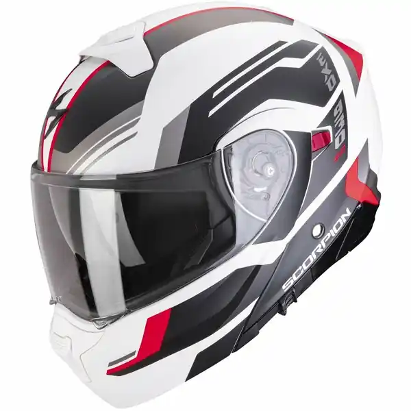 Cel mai bun preț Casca moto flip-up SCORPION EXO 930 EVO SIKON Alb/Argintiu XXL