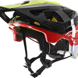 Casca MTB Alpinestars Vector Tech Glossy Black/Fluo Yellow/Red M Preț mic