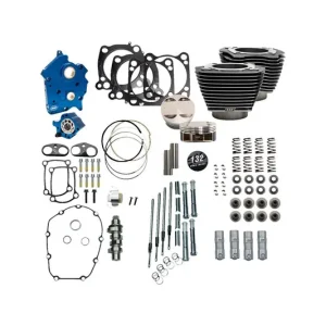 Ultima șansă Kit de performanță motor 132" Power Package, negru cu finisaj granit negru
