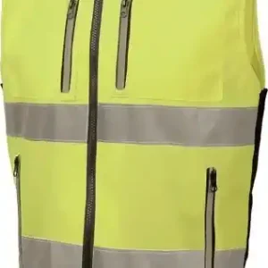 Vestă de înaltă vizibilitate Flash 2, galben fluorescent, mărimea 5XL/6XL Retur gratuit