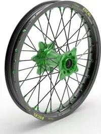 Premium Elite Mx-en Wheel, Black Spokes Black, Green