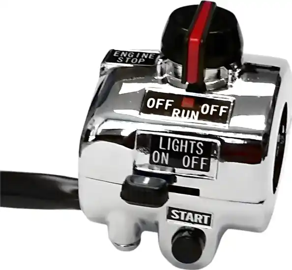 Vintage Style Handlebar Switch Black, Red Premium