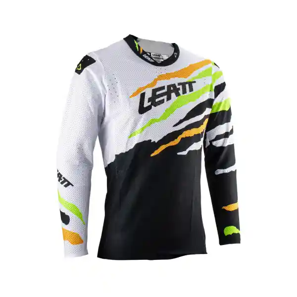 Vezi acum Tricou Leatt 5.5 Ultraweld Citrus Tiger White/Black/Orange/Fluo Green XXL