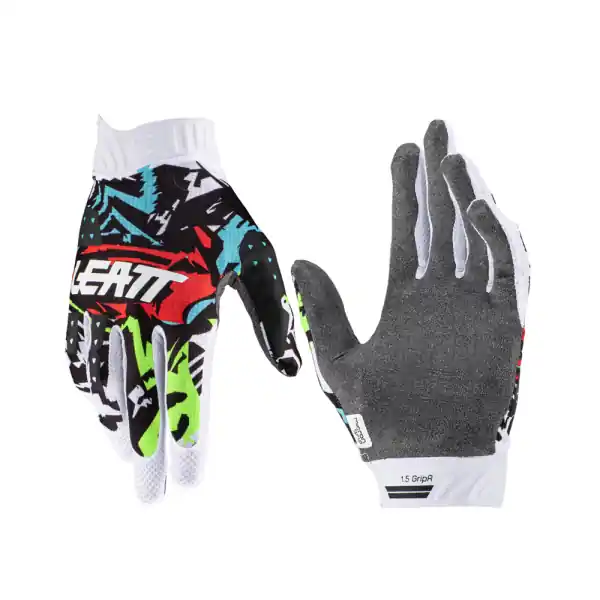 Preț promoțional Mănuși moto copii Leatt 1.5 Gripr Mini Zebra Black/Blue/Red/White S
