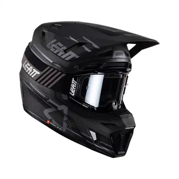 Nu rata Casca Leatt 9.5 Carbon V23 Black (Ochelari Velocity 6.5 Iriz Cadou) S