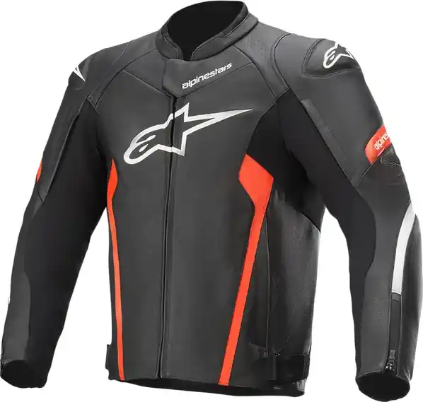 Ofertă exclusivă Geaca Piele Alpinestars Faster v2 Black Red 56