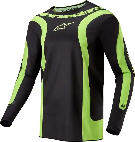 Cumpărături sigure Tricou Alpinestars Fluid Lurv Black/Yellow Fluo S