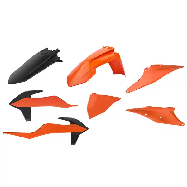 Chilipir SET CARENE KTM EXC / EXC-F 150 / 250 / 300 / 350 / 500 / ‘20 -‘21 CULOARE OEM (PORTOCIAL / NEGRU)