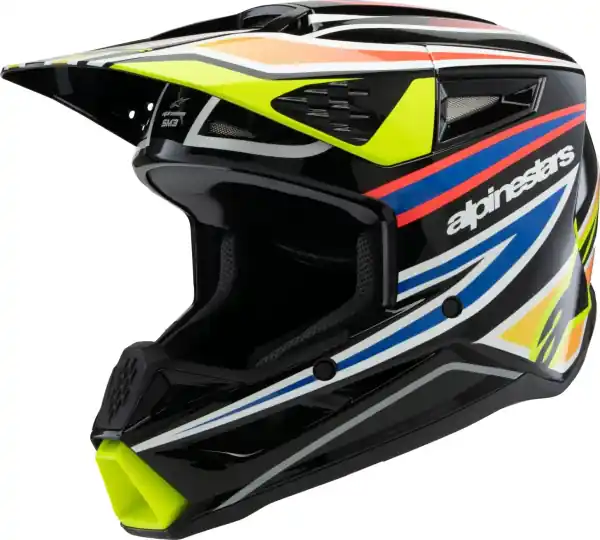 Cel mai bun preț Casca Copii Alpinestars S-M3 Wurx Black/Blue/Yellow L