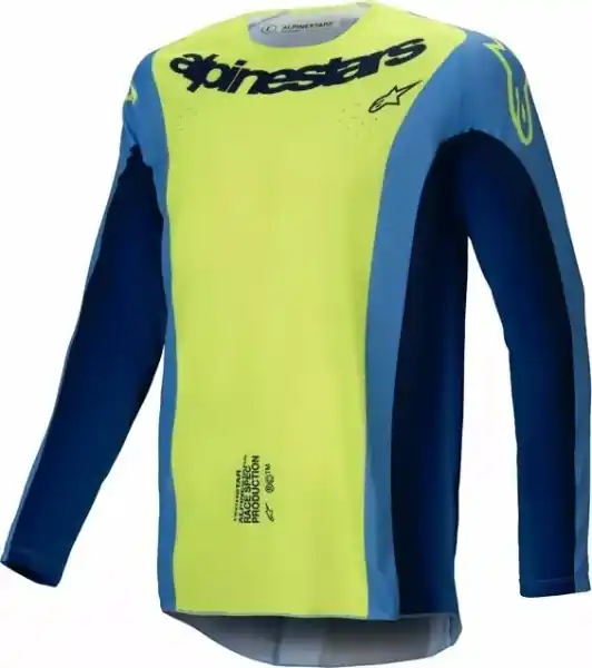 Premium Tricou Alpinestars Techstar Melt Blue/Yellow 2XL