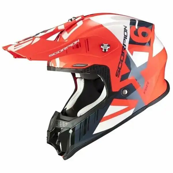 Casca cross-enduro SCORPION EXO VX-16 MACH (RESIGILAT) Alb/Negru/Rosu XL Vezi acum