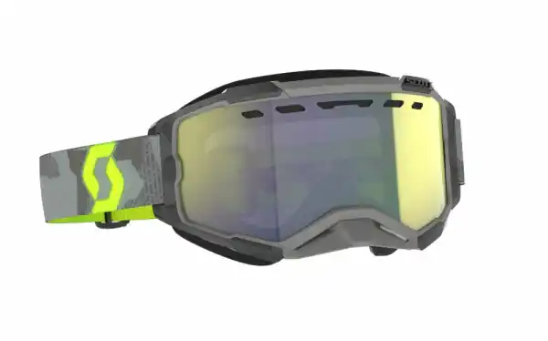 Scott Goggle Fury Snow Cross light grey/neon yellow / enhancer yellow chrome Cel mai vândut