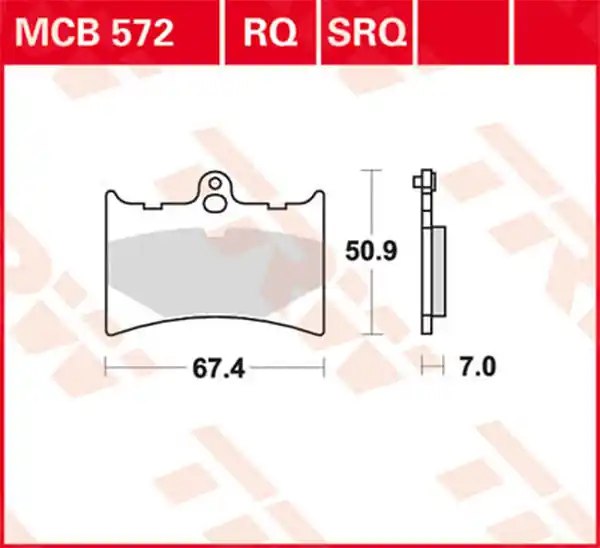 Retur ușor Brake Pad Rq Sport Organic