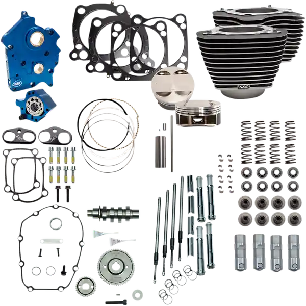 128(r) Power Package Engine Performance Kit Black, Blue, Chrome, Highlighted Fins, Wrinkle Black Livrare expres