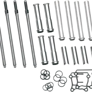 Adjustable Pushrod Cover Kit With Chrome Covers Plată securizată