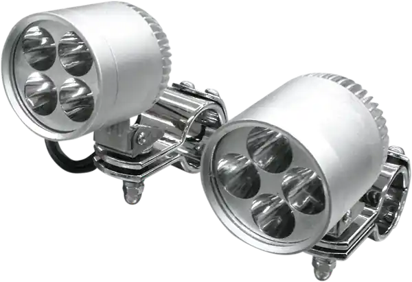 2(r) Led Driving Light Kit W/ 1-1/4(r) Clamps Silver Livrare rapidă