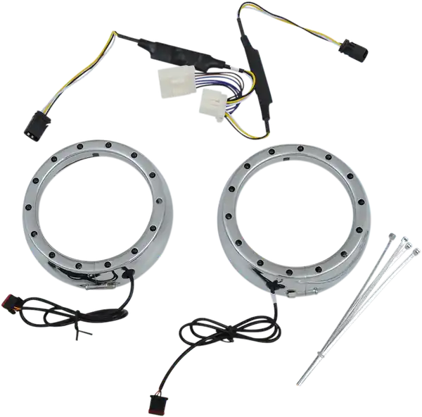 Premium Passing Lamp Lighted Trim Rings Chrome