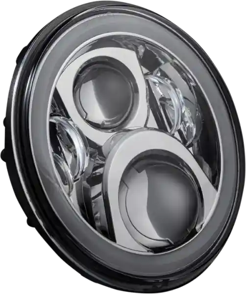Plată sigură 7(r) Halo Headlamp With Touring Adapter Chrome