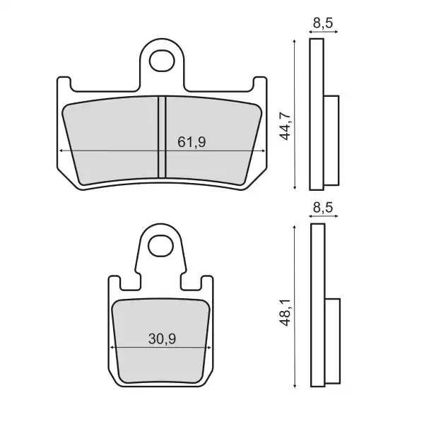 Nu rata Placute frana (Sinter) Yamaha YZF R1 1000 2007-2012