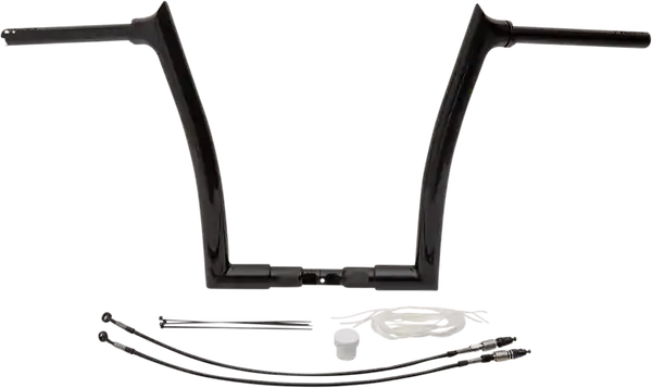 1-1/2(r) Ez Install Pointed Top Handlebar Kit Black Mai ieftin
