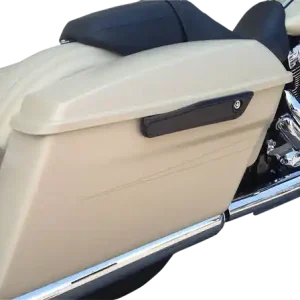 Lighted Saddlebag Hinge Covers Black Doar azi