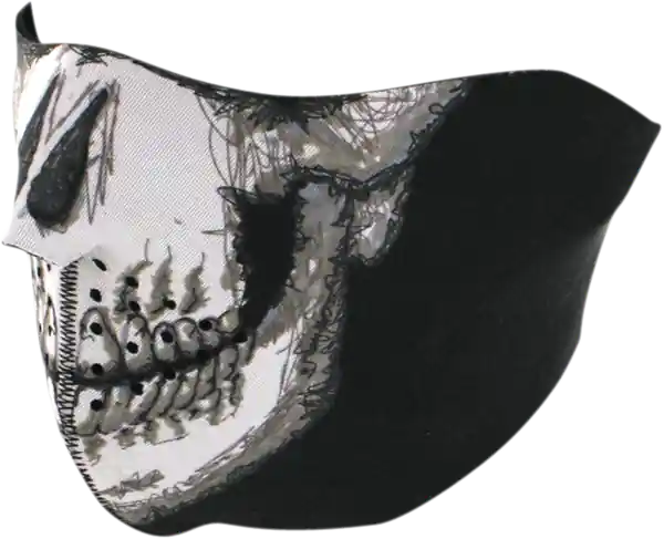 Ultima șansă Half Mask Skull Face Black