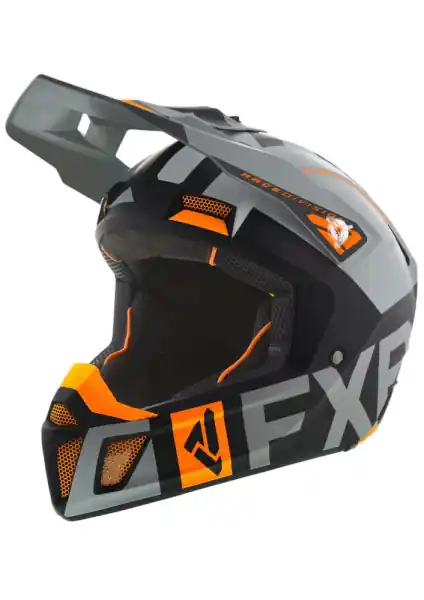 Casca Snowmobil FXR Clutch Evo Black/Lt Grey/Org L + Mai ieftin
