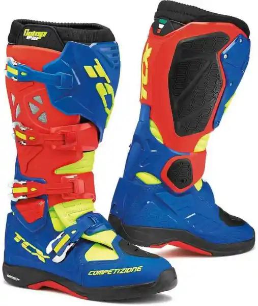 Cizme TCX Comp Evo2 Michelin Albastru Rosu Galben fluo 46 Lichidare de stoc