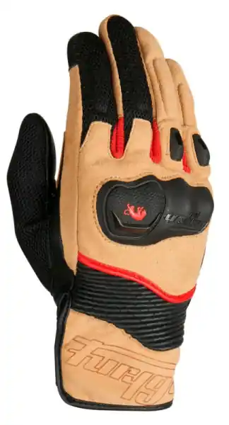Bestseller Manusi Piele Furygan 4544-255 Dust D3O Sand-Black-Red L +