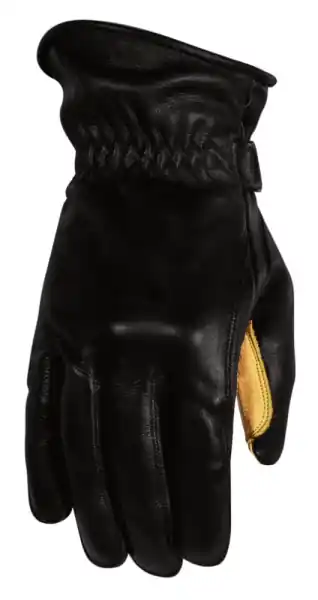Manusi Piele Rusty Stitches Johnny Black/Yellow S Preț promoțional