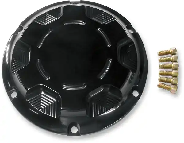 Billet Derby Cover Black Anodized Preț mic