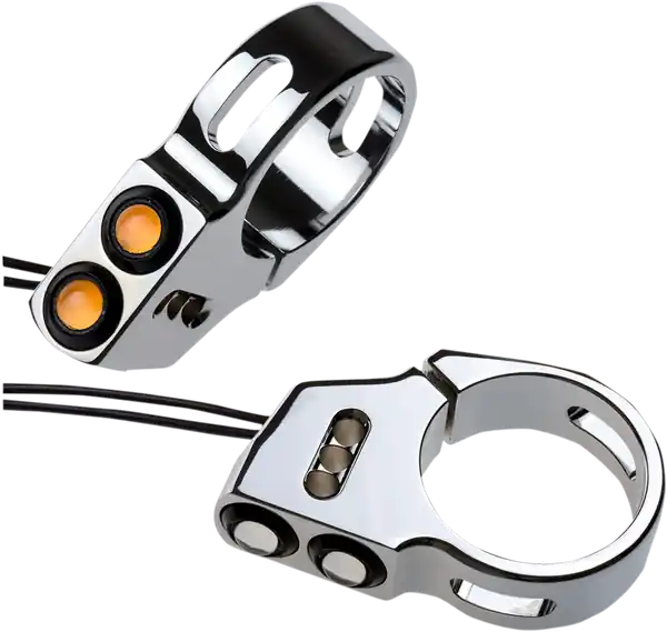 Rat Eye Led Fork Mount Turn Signals Clear Mai ieftin