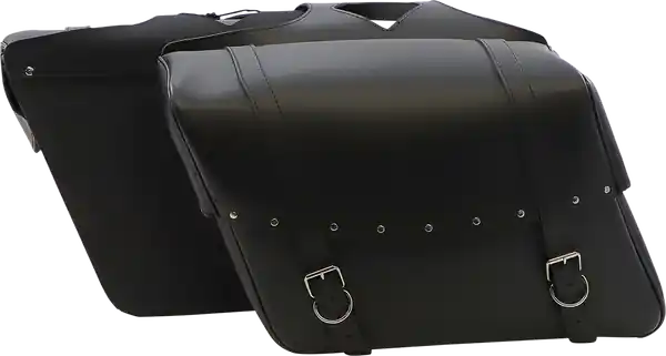 Ofertă specială Highwayman Rivet Slant-style Saddlebags Black Jumbo