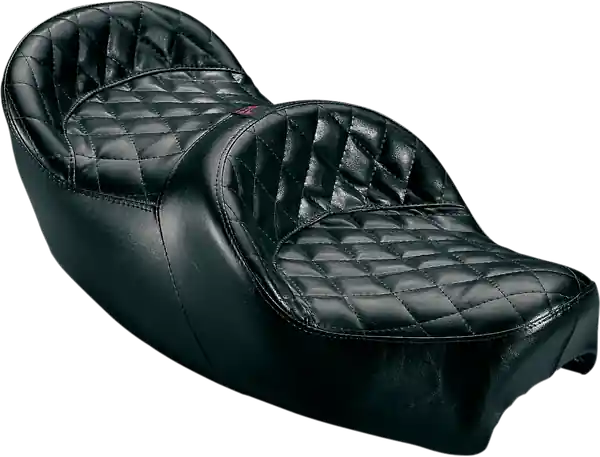Premium Comfortable Touring 2-up Seat Black