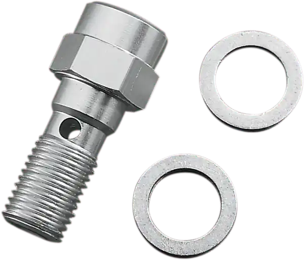Banjo Bolt With Brake Light Switch Mount Chrome Ofertă de sezon